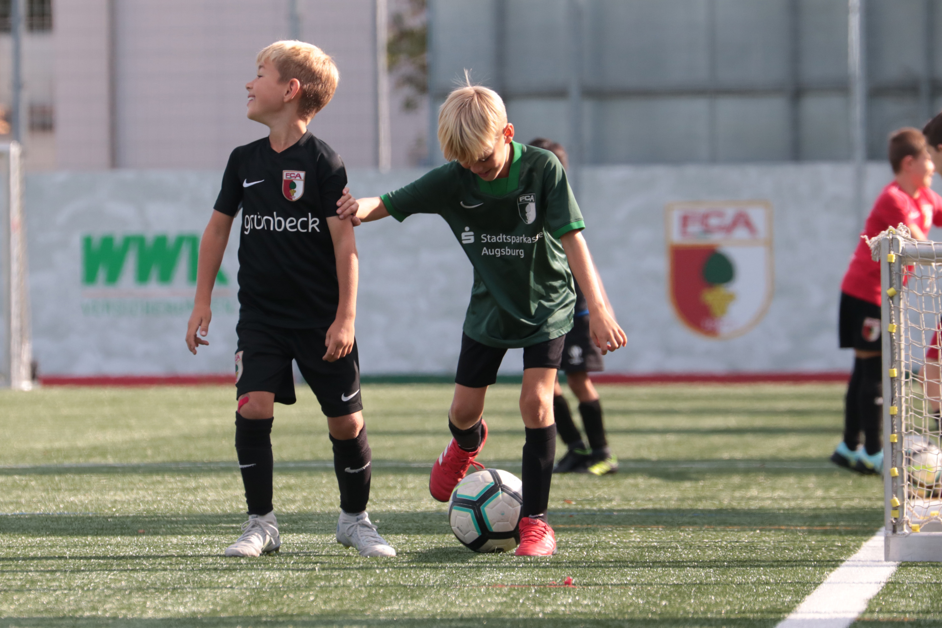 Die U9 im Training.