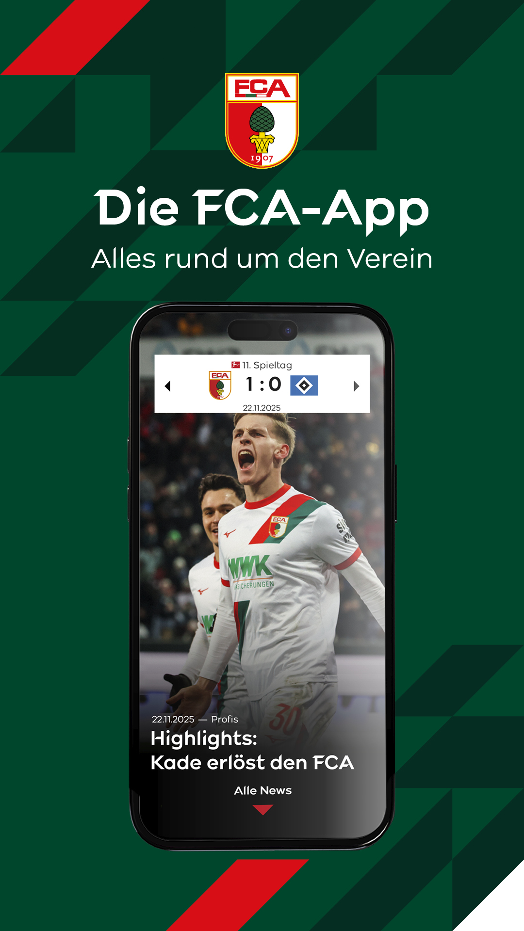 Screenshot News in der FCA-App