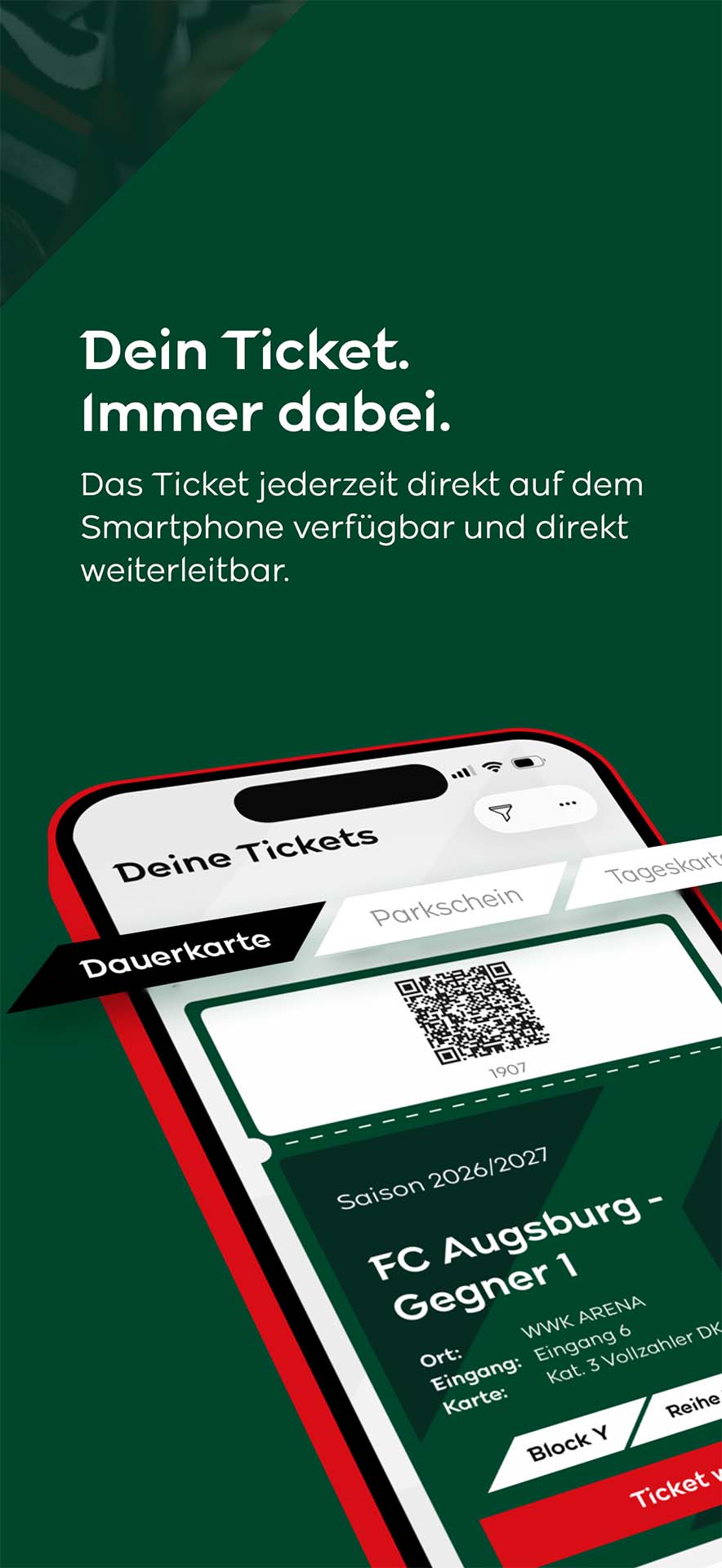 Ticket-Wallet in der FCA-App