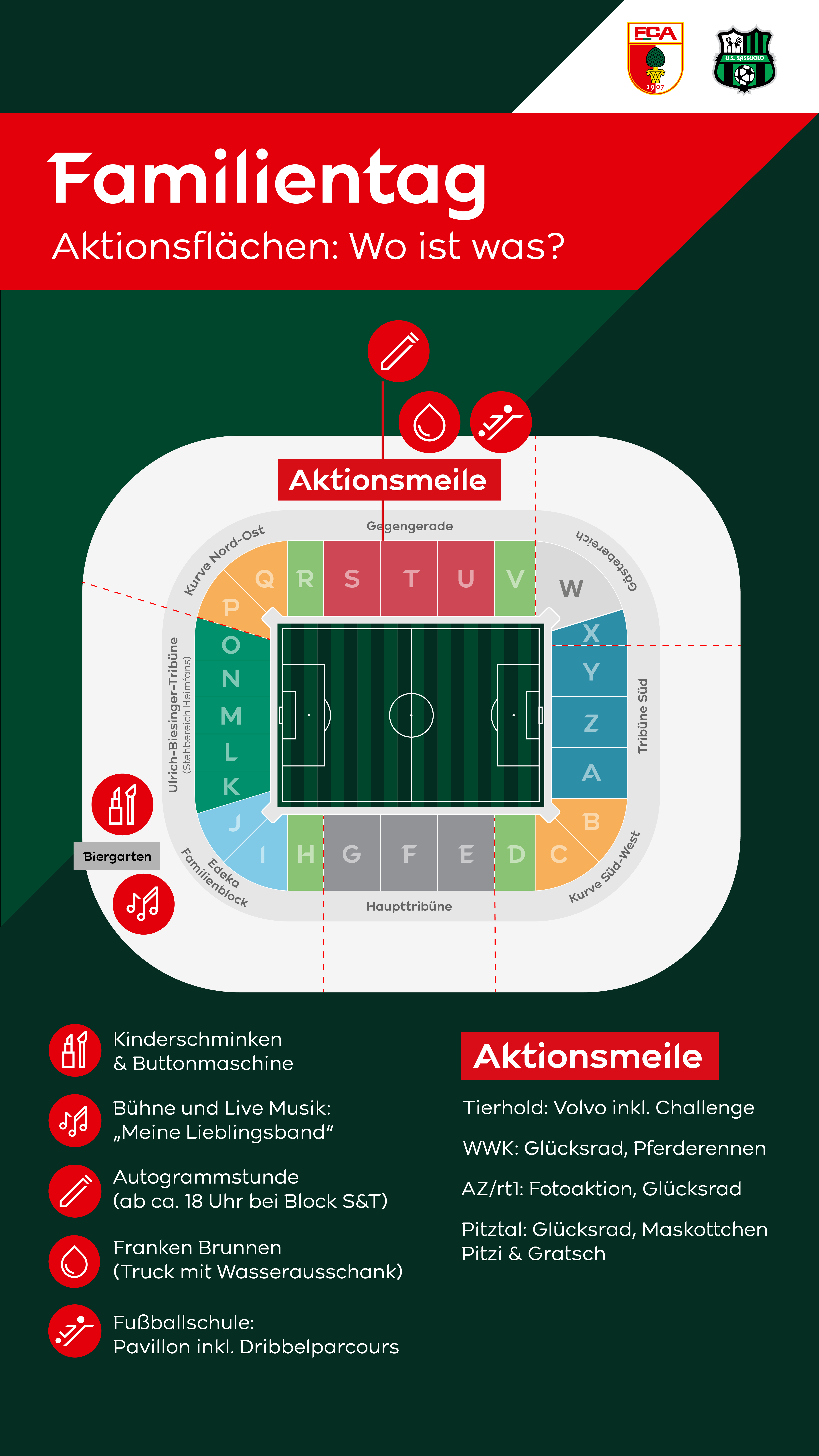 Übersichtsplan aller Aktionsstände