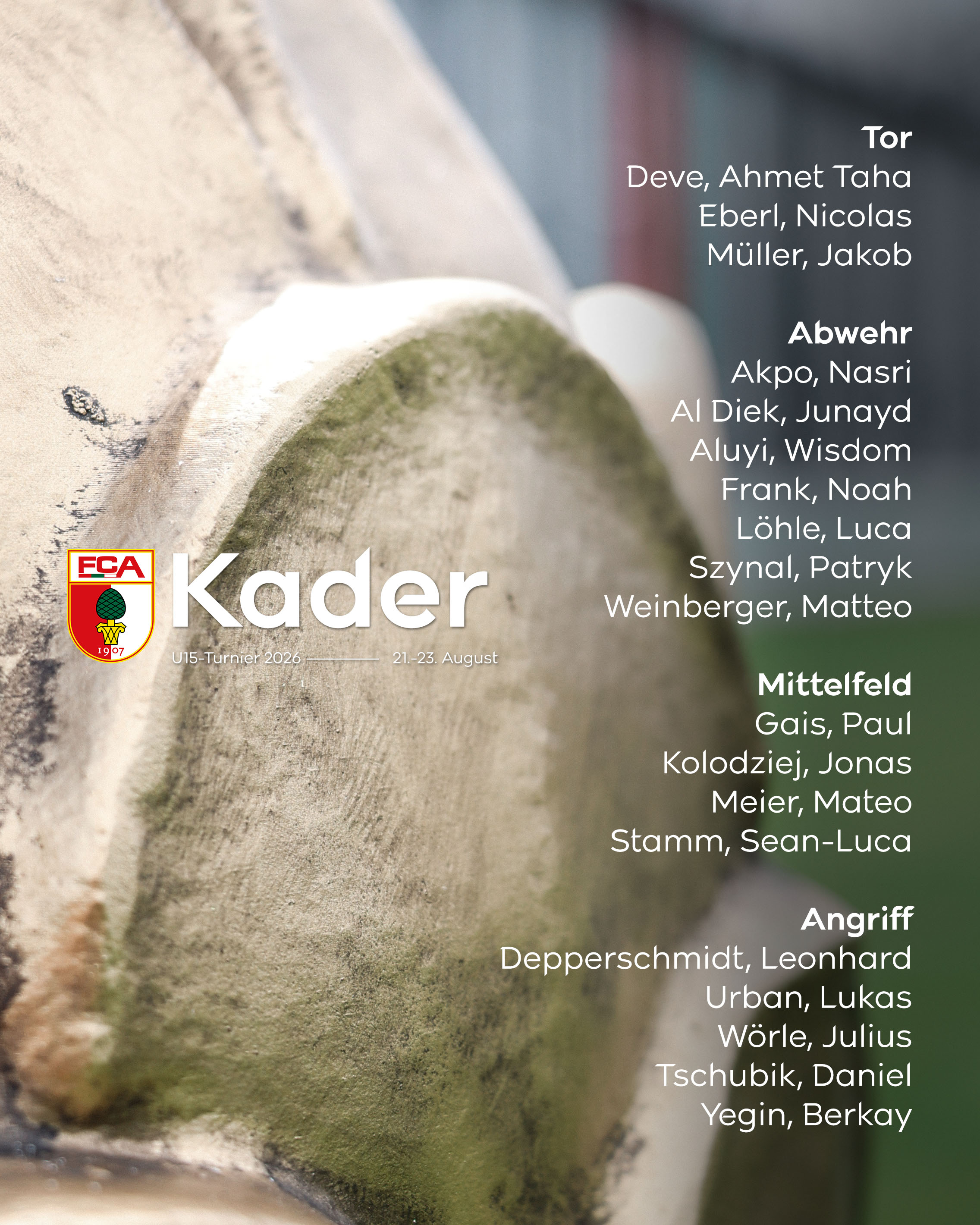 Kader der FCA-U15
